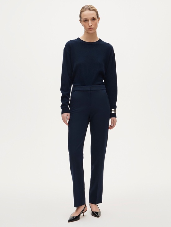 J. Crew Pants - 💙J.Crew Super 120s Navy Wool Ankle Straight Pants 8 Minimalist Quiet Luxury EUC